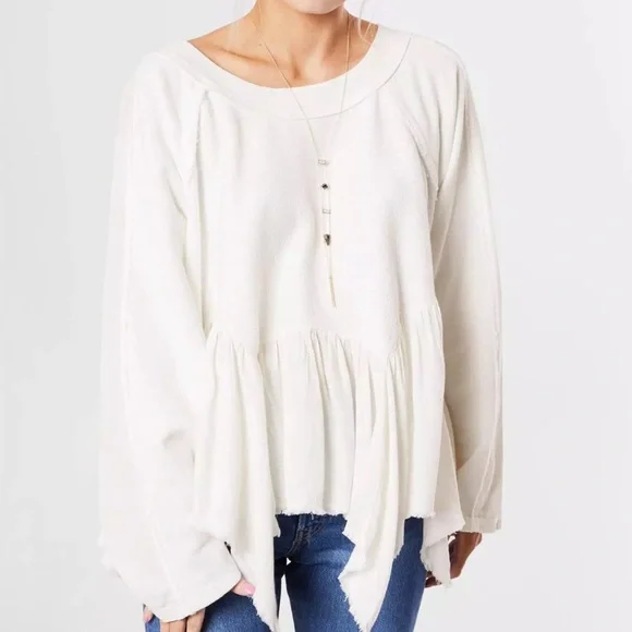 Free People Gold Duster Pullover, size S (with bonus FP tote bag) - Picture 2 of 12